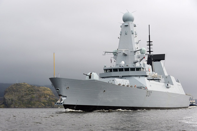 HMS Duncan visits Belfast