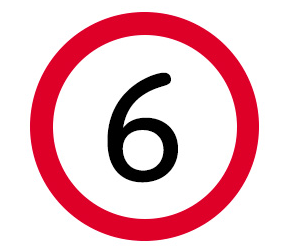 6 knot speed restriction